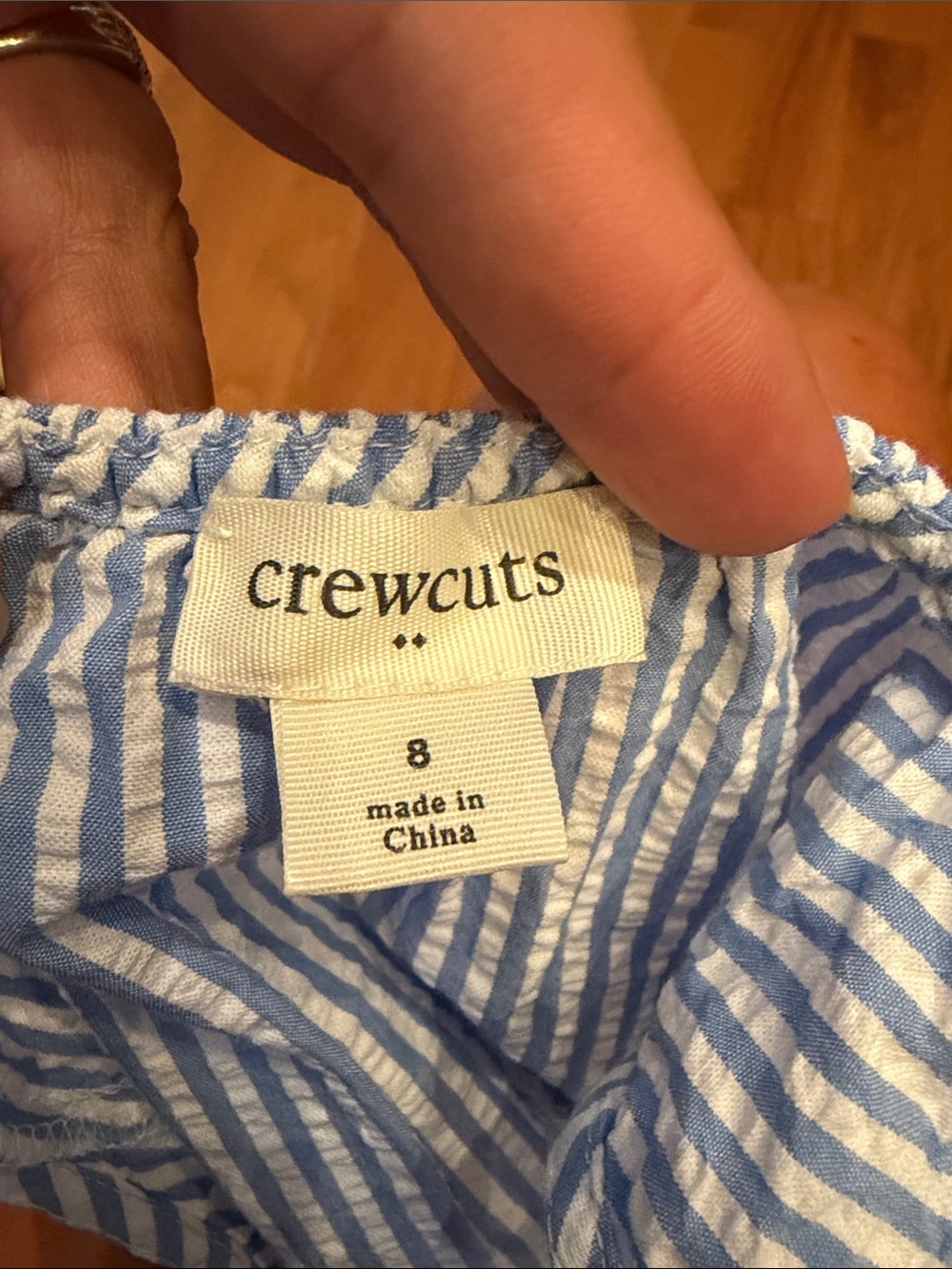 Crewcuts Pink Cardigan with Blue-White Striped Dress - Picture 5 of 8